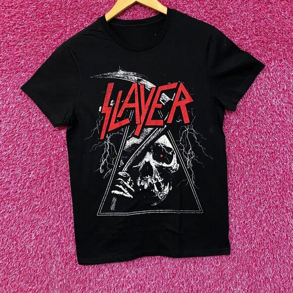 Slayer Logo Triangle Reaper Graphic Design T-Shirt Small - Picture 3 of 5
